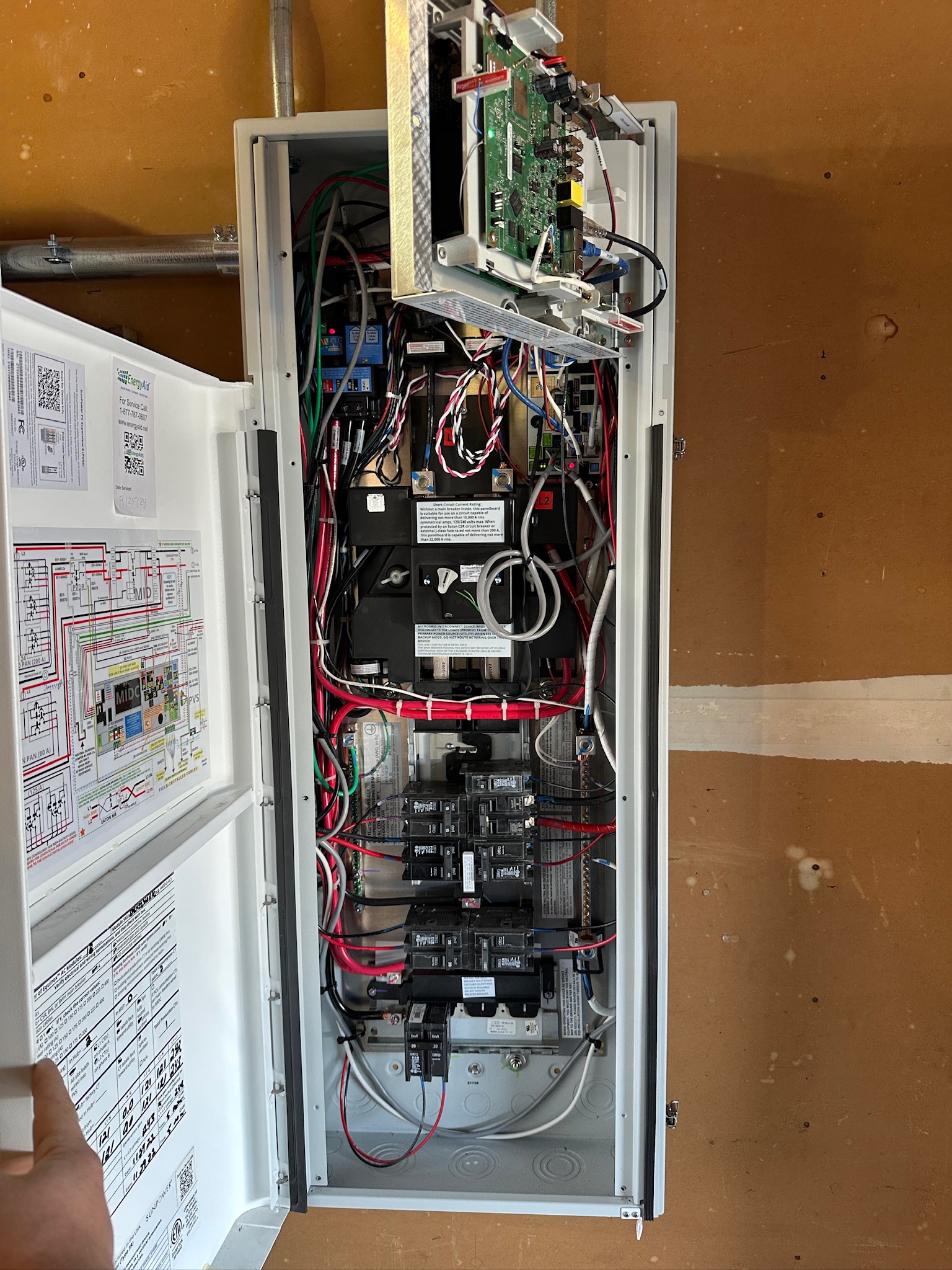 Dollens Electric troubleshooting an existing residential solar inverter and electrical wiring